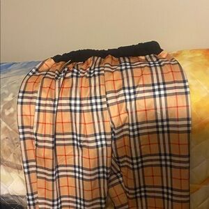 Plaid Elastic Waist Pants
